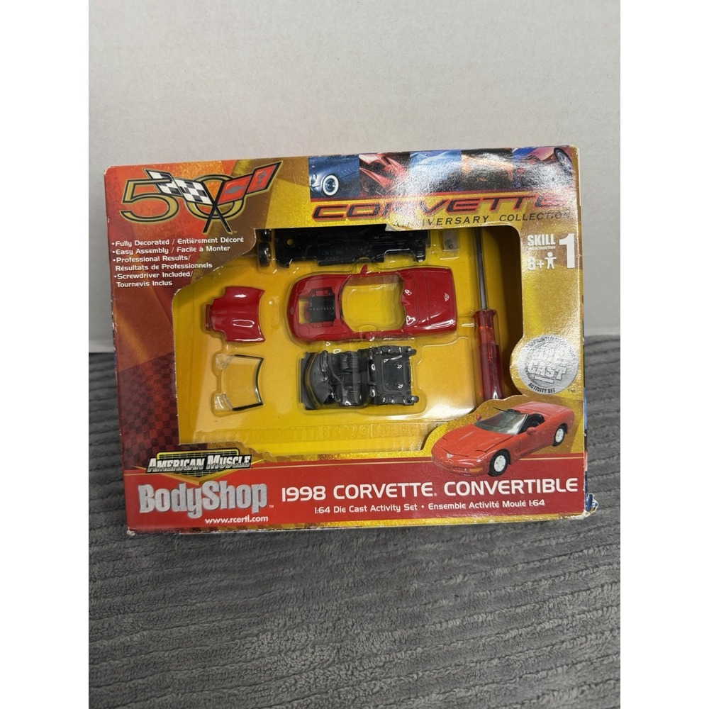 ERTL 1998 CHEVY CORVETTE 1/64 ASSEMBLY MODEL KIT 50th ANNIVERSARY EDITION